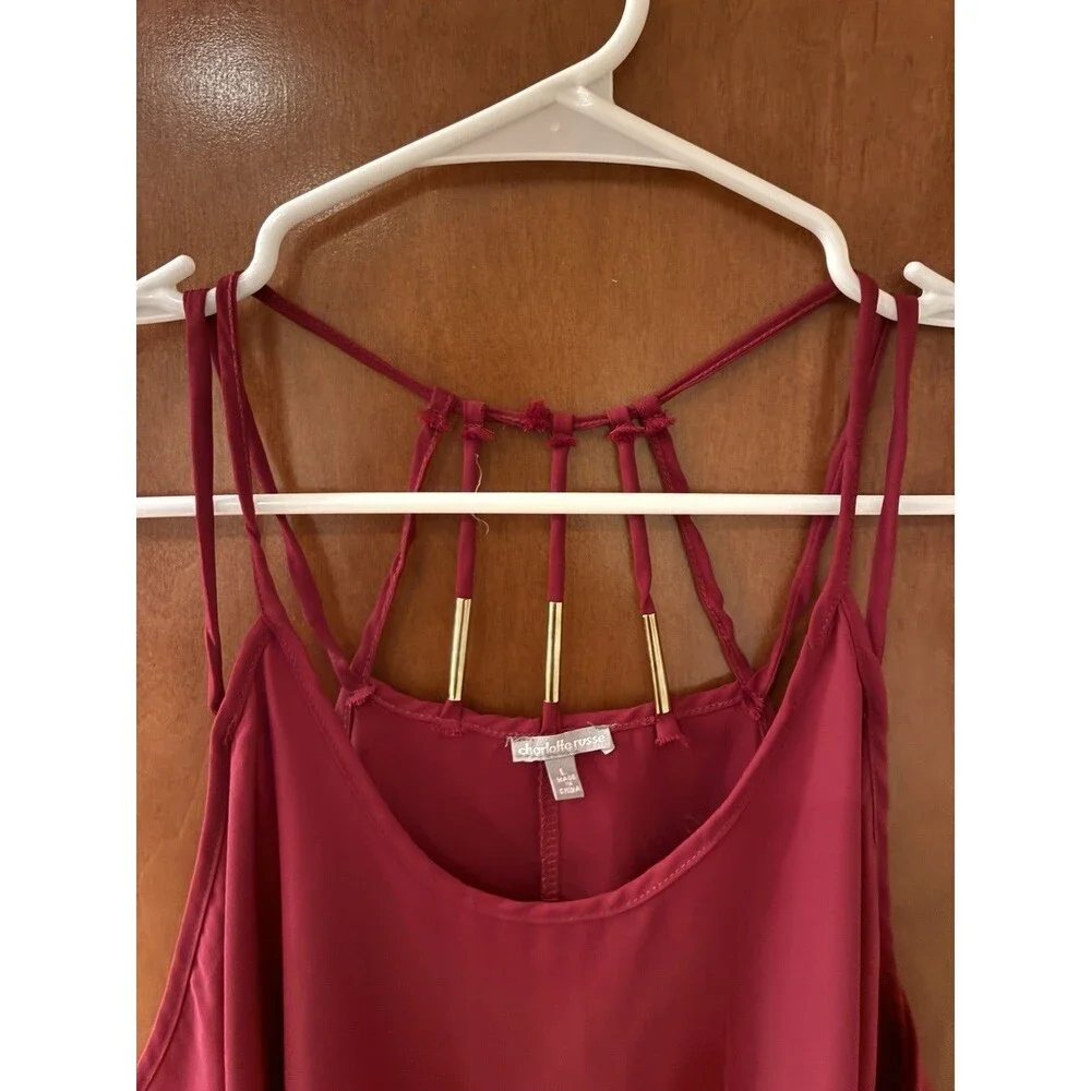 Charlotte Russe Women's Sleeveless Top Sheer, Size L - Picture 4 of 6